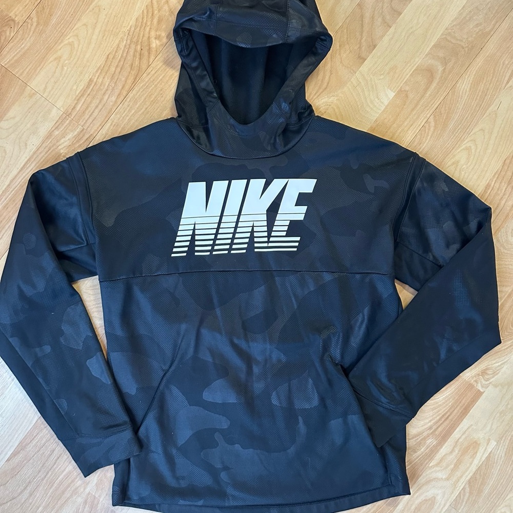 NIKE Hoodie Black Camouflage Dri-Fit boys size youth XL sweatshirt